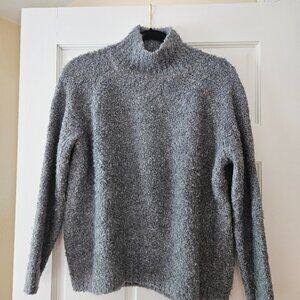 Loft M Gray Mock Turtle Sweater